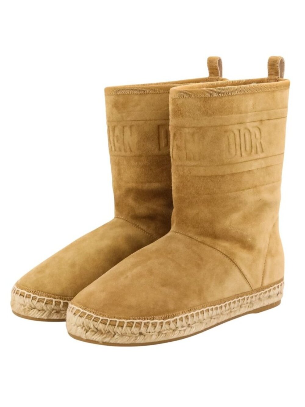Dior Chez Moi Granville Shearling Short Boots 35 Natural